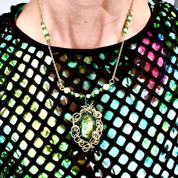 Beaded Labradorite Fashion Necklace - Picture 6 of 6